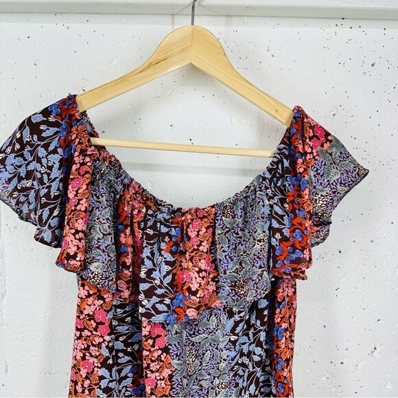 Maeve Anthropologie Small Vallita Floral Off Shoulder Blouse - Picture 5 of 10